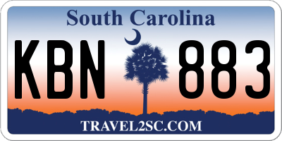 SC license plate KBN883