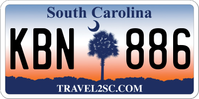SC license plate KBN886