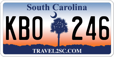 SC license plate KBO246