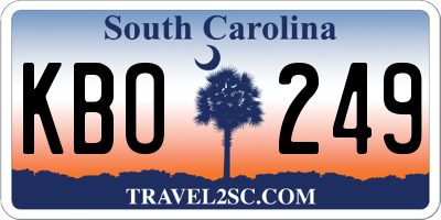 SC license plate KBO249