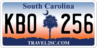 SC license plate KBO256