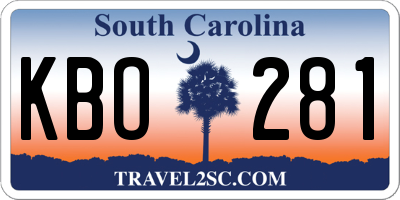 SC license plate KBO281
