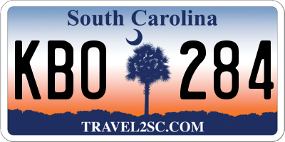 SC license plate KBO284