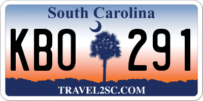 SC license plate KBO291