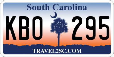 SC license plate KBO295