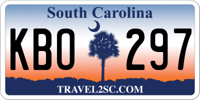 SC license plate KBO297