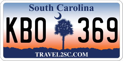 SC license plate KBO369