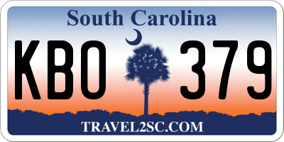 SC license plate KBO379