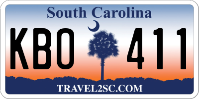 SC license plate KBO411