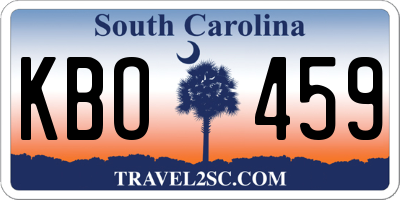 SC license plate KBO459