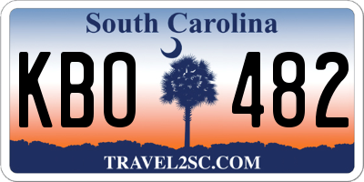 SC license plate KBO482