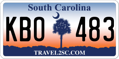SC license plate KBO483