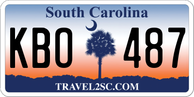 SC license plate KBO487