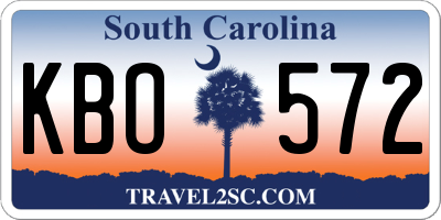 SC license plate KBO572
