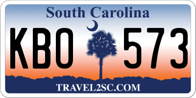 SC license plate KBO573