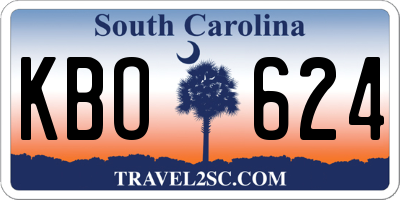 SC license plate KBO624