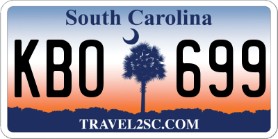 SC license plate KBO699