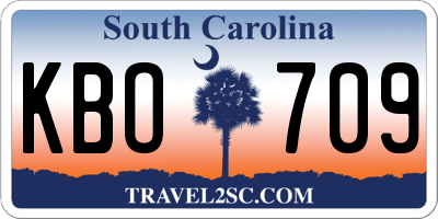 SC license plate KBO709
