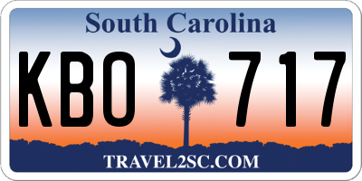 SC license plate KBO717