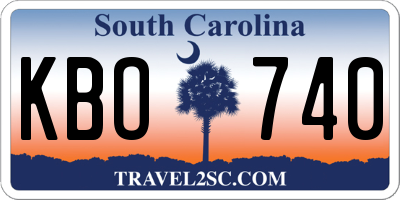 SC license plate KBO740