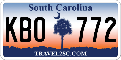SC license plate KBO772