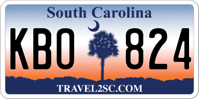 SC license plate KBO824
