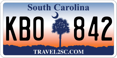SC license plate KBO842