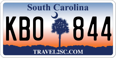 SC license plate KBO844