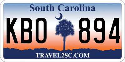 SC license plate KBO894