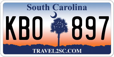 SC license plate KBO897