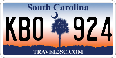 SC license plate KBO924