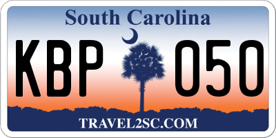 SC license plate KBP050