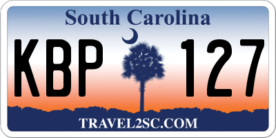 SC license plate KBP127