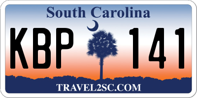 SC license plate KBP141