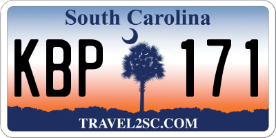 SC license plate KBP171