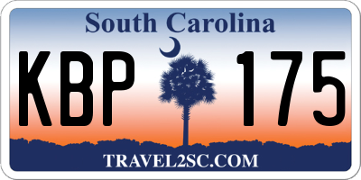 SC license plate KBP175