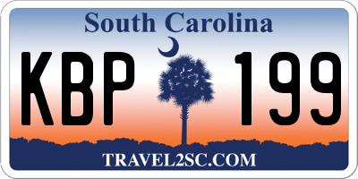 SC license plate KBP199