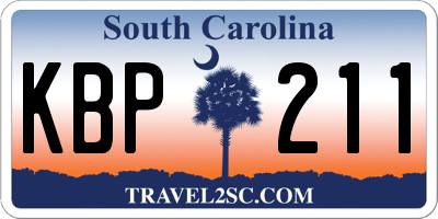 SC license plate KBP211