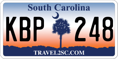 SC license plate KBP248
