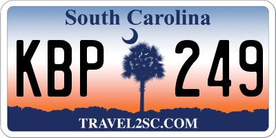 SC license plate KBP249