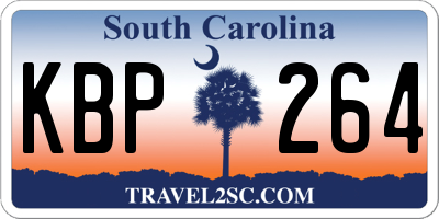 SC license plate KBP264