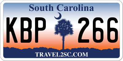 SC license plate KBP266