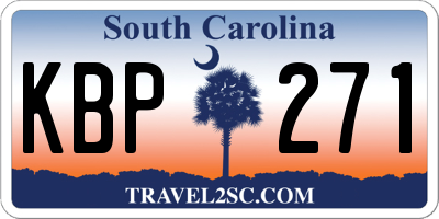 SC license plate KBP271
