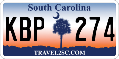 SC license plate KBP274