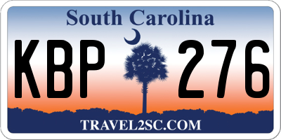 SC license plate KBP276