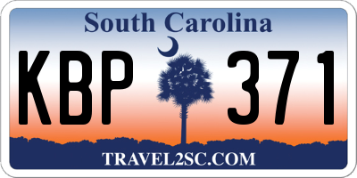 SC license plate KBP371
