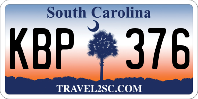 SC license plate KBP376