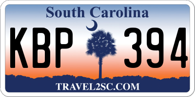 SC license plate KBP394