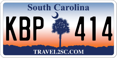 SC license plate KBP414