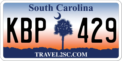 SC license plate KBP429